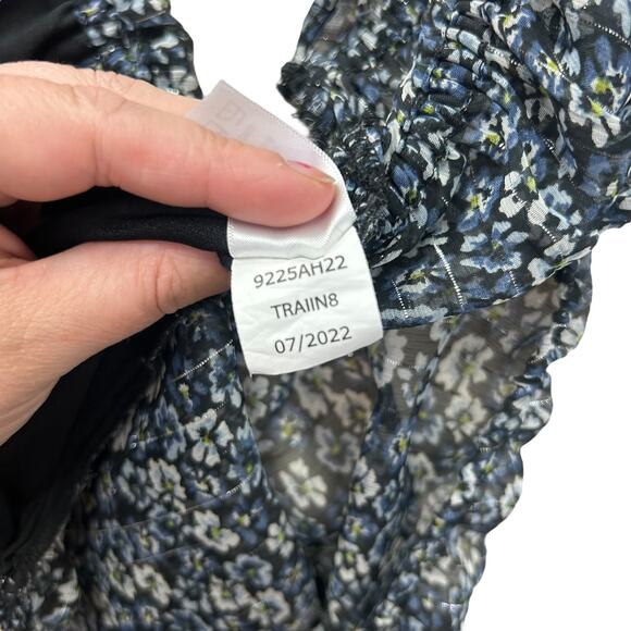 Romantic Coquette Floral Puff Sleeve Crop Top Aeropostale Sheer Size M - Picture 9 of 9